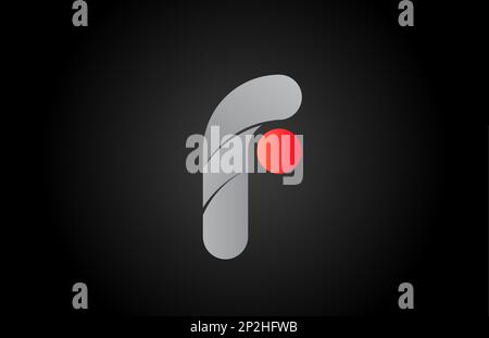 orange grey F alphabet letter logo icon design with gradient color. Creative template for company and business Stock Vector