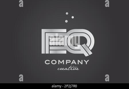 joined EQ alphabet letter logo icon combination design with dots and ...