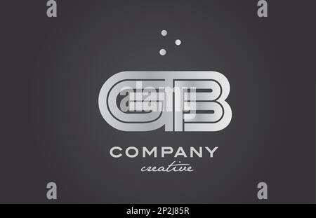 gold golden GB combination alphabet bold letter logo with dots. Joined ...