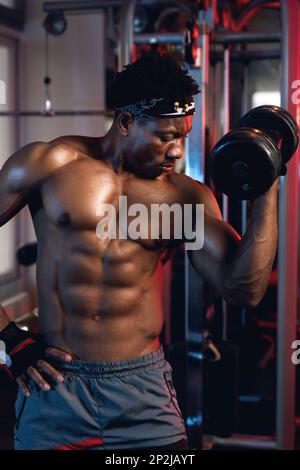 Bicep curl free weights training fitness man outside working out arms  lifting dumbbells doing biceps curls. Fit man arm exercise workout  exercising Stock Photo - Alamy