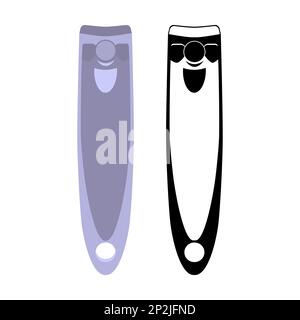 Nail clipper hand care tool, vector illustration Stock Vector