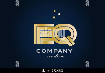 joined EQ alphabet letter logo icon combination design with dots and ...