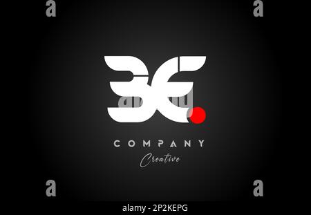 red white alphabet letter BE B E combination for company logo. Suitable as logotype design for a business Stock Vector