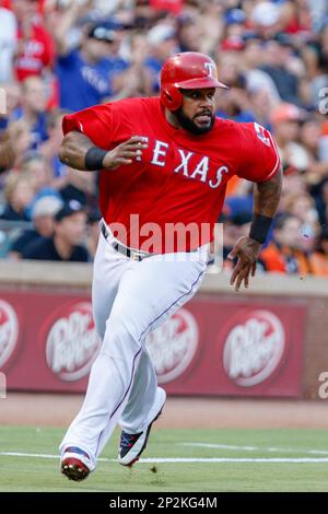 This is a 2015 photo of Rougned Odor of the Texas Rangers baseball team.  This image reflects the Texas Rangers active roster as of Monday, March 2,  2015, when this image was