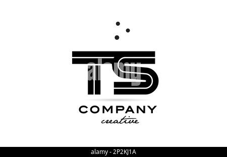 joined TS alphabet letter logo icon combination design with dots and ...