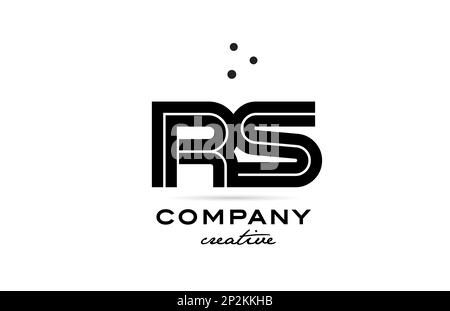 Connected or joined rs r s black alphabet letter combination suitable ...