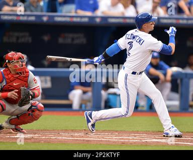 Dunedin, The United States. 24th Mar, 2023. Philadelphia Phillies' Scott  Kingery at bat during a spring training game against the Toronto Blue Jays  at TD Ballpark in Dunedin, Fla., Friday, March 24