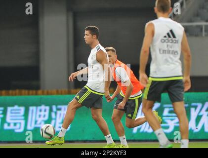 Shanghai,CHINA-Cristiano ronaldo and teammates appeared in the 19