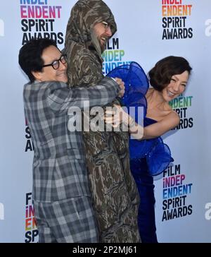 Santa Monica, United States. 04th Mar, 2023. Ke Huy Quan, Daniel Scheinert and Michelle Yeoh attend the 38th annual Film Independent Spirit Awards in Santa Monica, California on Saturday, March 4, 2023. Photo by Jim Ruymen/UPI Credit: UPI/Alamy Live News Stock Photo