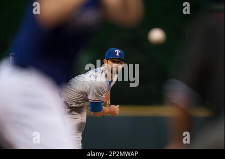 May 18, 2017: Texas Rangers left fielder Ryan Rua #16 during an MLB  interleague game between the Philadelphia Phillies and the Texas Rangers at  Globe Life Park in Arlington, TX Texas defeated