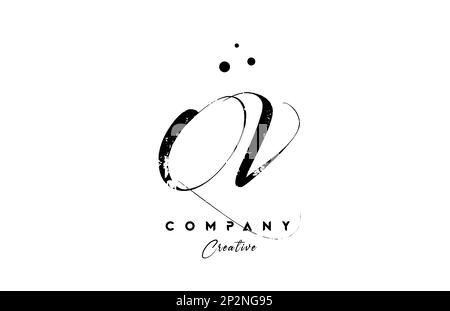 vintage QV alphabet letter logo icon combination design with dots ...