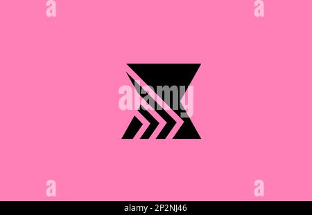 F pink alphabet letter logo with lines and dots. Corporate creative ...