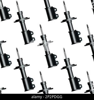 Seamless pattern of a car shock absorbers Stock Vector