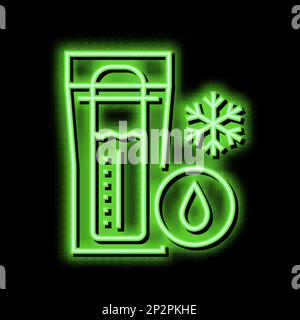 freezing milk storage neon glow icon illustration Stock Vector