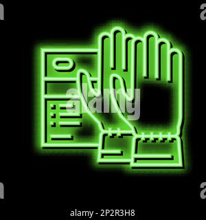 special gloves spa salon accessory neon glow icon illustration Stock Vector