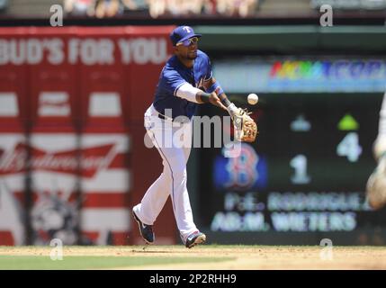 May 28, 2015: Texas Rangers Designated hitter Prince Fielder (84) during  the Red Sox at Rangers baseball game at Globe Life Park, Arlington, Texas.  (Icon Sportswire via AP Images Stock Photo - Alamy