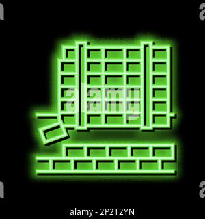 concrete slabs road neon glow icon illustration Stock Vector Image ...