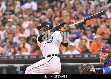 23 June 2015: Detroit Tigers Left field Yoenis Cespedes (52) [6997] at bat  during the game between the Detroit Tigers and Cleveland Indians at  Progressive Field in Cleveland, OH. Detroit defeated Cleveland