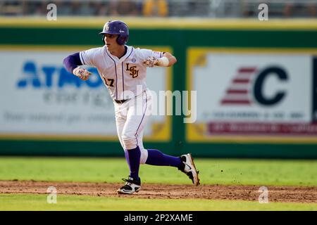 William & Mary at LSU; LSU infielder Austin Nola (36) throws out a William  & Mary hitter; LSU won the game 10-9; Alex Box Stadium, Baton Rouge; LA.  (Credit Image: © John