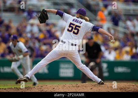 William & Mary at LSU; LSU infielder Austin Nola (36) throws out a William  & Mary hitter; LSU won the game 10-9; Alex Box Stadium, Baton Rouge; LA.  (Credit Image: © John