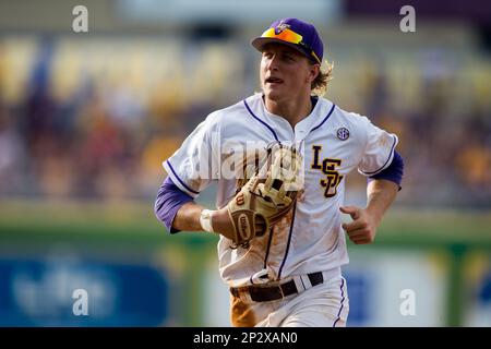 William & Mary at LSU; LSU infielder Austin Nola (36) throws out a William  & Mary hitter; LSU won the game 10-9; Alex Box Stadium, Baton Rouge; LA.  (Credit Image: © John