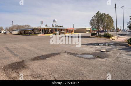 View of Main Street in Denver City, Texas, USA Stock Photo