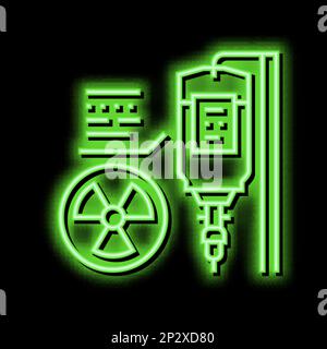 dropper radiology neon glow icon illustration Stock Vector