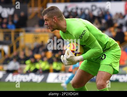 Wolverhampton, England, 4th March 2023. Tottenham Hotspur Goalkeeper Fraser Forster  during the Premier League match at Molineux, Wolverhampton. Picture credit should read: Gary Oakley / Sportimage Stock Photo