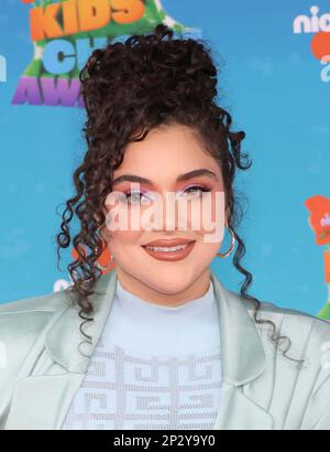 Kiara Pichardo arrives at The 2023 Nickelodeon Kids Choice Awards held
