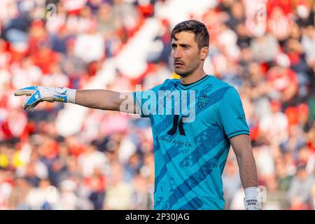 Almeria, Spain. 04th Mar, 2023. Diego Mariño seen during the LaLiga Smartbank 2022/2023 match between UD Almeria and Villarreal CF at Power Horse Stadium. (Final score: UD Almeria 0:2 Villarreal CF). (Photo by Francis Gonzalez/SOPA Images/Sipa USA) Credit: Sipa USA/Alamy Live News Stock Photo