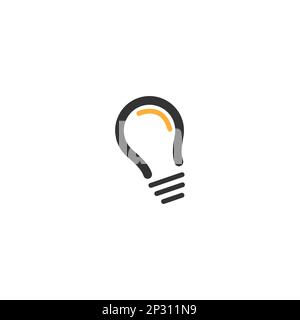 Bulb lamp Inside Logo icon Template, art design.EPS 10 Stock Vector