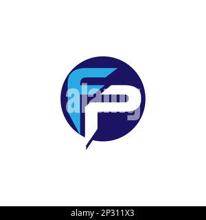 Colorful letter FP logo vector template. Business corporate letter FP logo design vector.EPS 10 Stock Vector