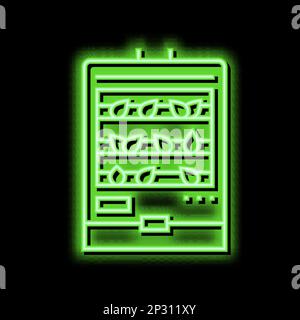 steaming tea neon glow icon illustration Stock Vector