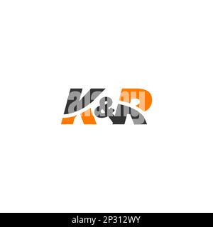 Initial Latter K and R monogram logo design vector. Linear creative minimal monogram symbol.EPS 10 Stock Vector