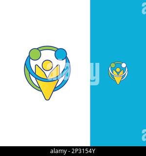 Logo business company vector icon design, Logo organization gradient 3D, club, abstrack logo.EPS 10 Stock Vector