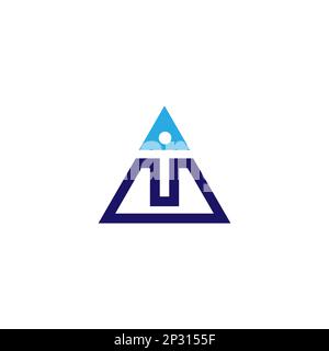 Triangle Eye Illustration. Three Angle Logo Design Concept.EPS 10 Stock Vector