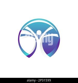 Logo business company vector icon design, Logo organization gradient 3D, club, abstrack logo.EPS 10 Stock Vector