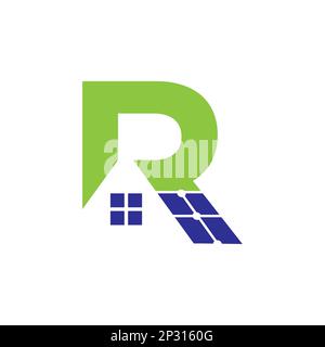 home logo design, the letter 'R' is designed to be a symbol or Icon of the house vector.EPS 10 Stock Vector