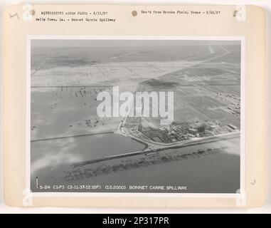 Floods - Mississippi River Flood, Aerial Photograph. Stock Photo