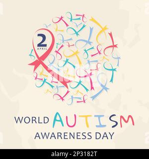 World Autism Awareness Day. Vector Poster, Banner. April 2 Autism Day 