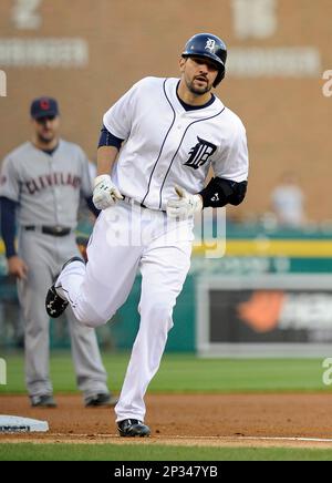 19 August 2015: Detroit Tigers First base Miguel Cabrera (24) [3277]  running the bases in a MLB game between the Detroit Tigers and the Chicago  Cubs, at Wrigley Field, Chicago, Il (Icon