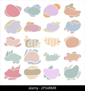 Set of modern organic shape, an element for use in design, vector illustration. Stock Vector