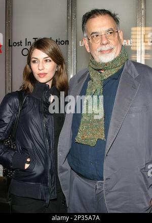 Lionel Hahn/ABACA. 55590-4. Los Angeles-CA-USA, February 3, 2004. Sofia  Coppola and Francis Ford Coppola attend the DVD Launch Party of Lost In  Translation at the Koi restaurant Stock Photo - Alamy