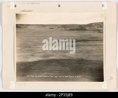 Landing Fields - Hawaii - Lanai Island, Aerial Photograph. Stock Photo