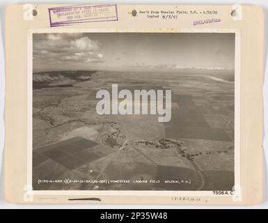 Landing Fields - Hawaii - Molokai Island, Aerial Photograph. Stock Photo