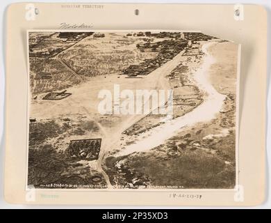 Landing Fields - Hawaii - Molokai Island, Aerial Photograph. Stock Photo