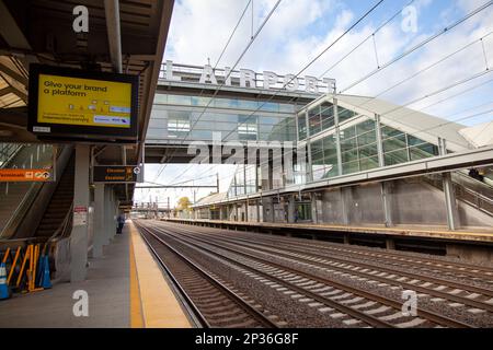 Newark International Airport Train Station - USA Stock Photo