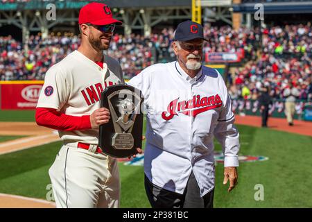 Corey Kluber of the Cleveland Indians poses during Photo Day on