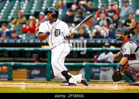 23 June 2015: Detroit Tigers Left field Yoenis Cespedes (52) [6997] at bat  during the game between the Detroit Tigers and Cleveland Indians at  Progressive Field in Cleveland, OH. Detroit defeated Cleveland