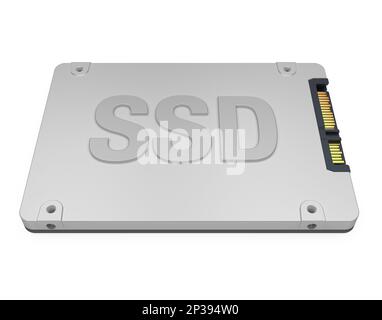 Solid state drive SSD isolated on white background Stock Photo - Alamy